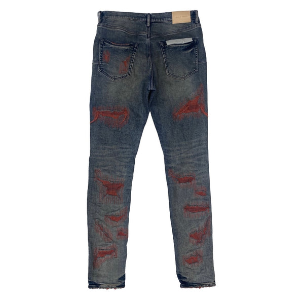 Purple Brand Red Weft Blowout Jeans