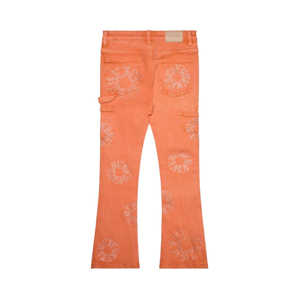 Kids Valabasas Ringer Oranger Stacked Jeans