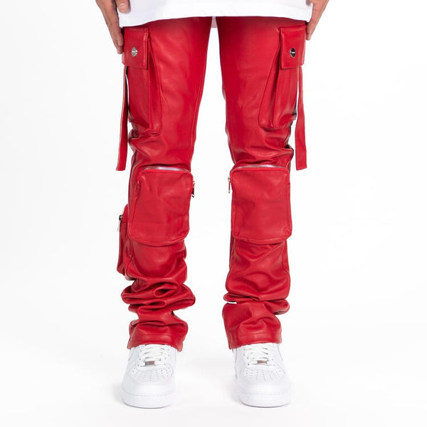 Pheelings “Never Look Back” Red Flare Leather Pants