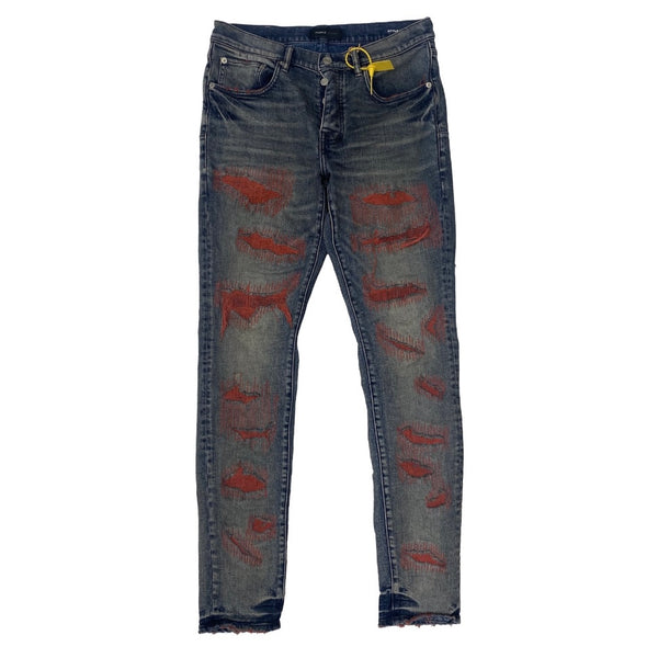 Purple Brand Red Weft Blowout Jeans