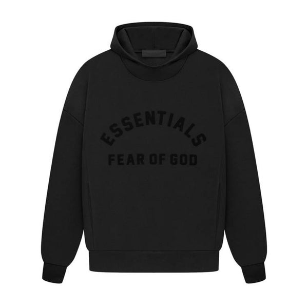 Fear Of God Essentials Jet Black Hoodie