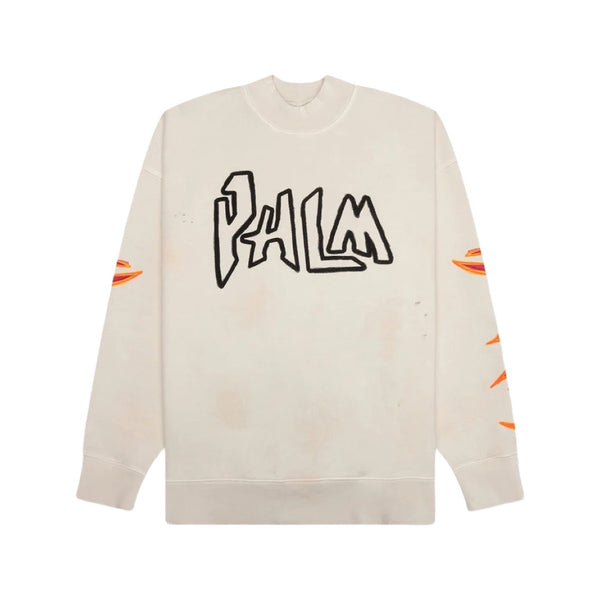 Palm Angels Flame Cream Sweaters