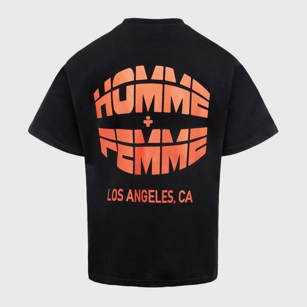 Homme Femme Respect Tee In Black And Red