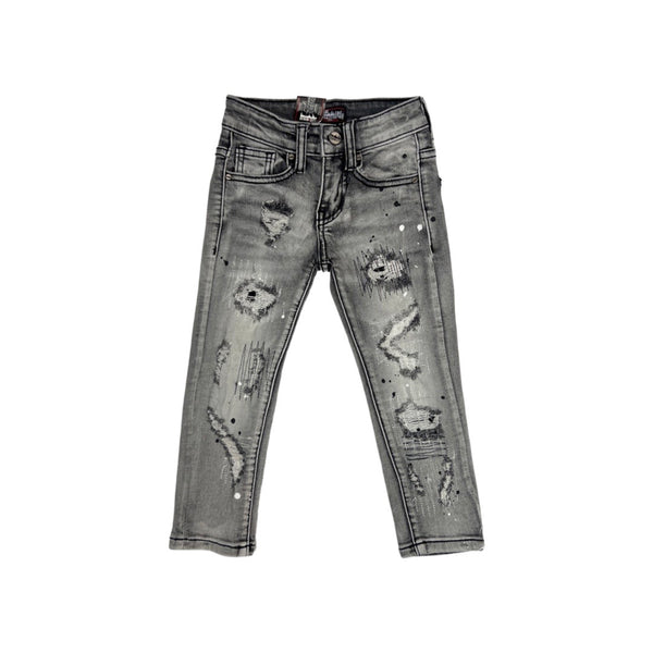 Kids Denimicity Patched Jeans (Grey)