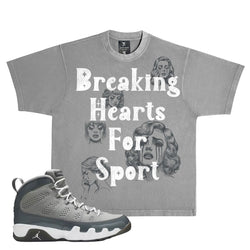 November Reine “Breaking Hearts” Grey Tee