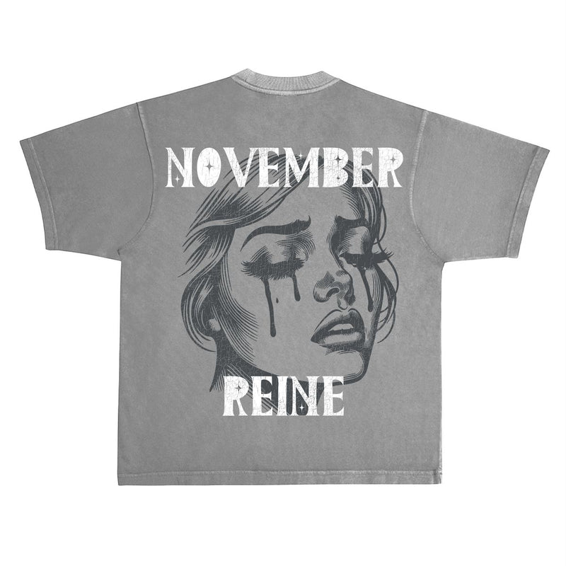 November Reine “Breaking Hearts” Grey Tee