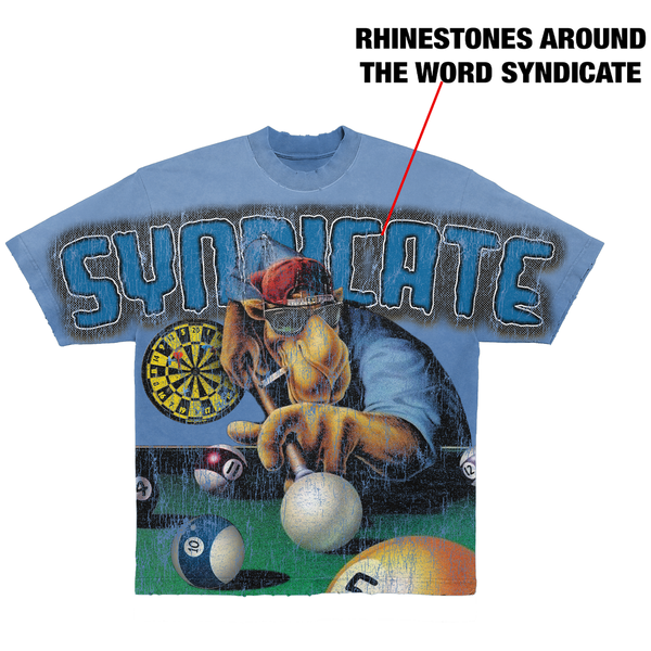 The Syndicate “8 Ball” Blue Wash Tee