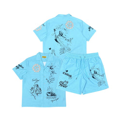 Civilized Graffiti Light Blue Short Set