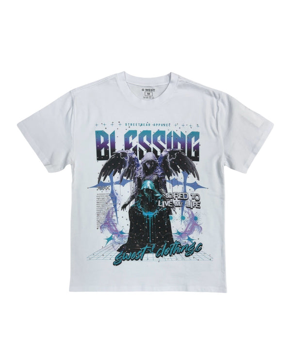 G West “Blessing” Stones White Tee