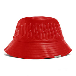 Sugarhill “Vulture” Red Leather Bucket Hat