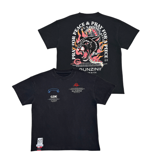 Gunzinii “Pray For Peace” Black Tee