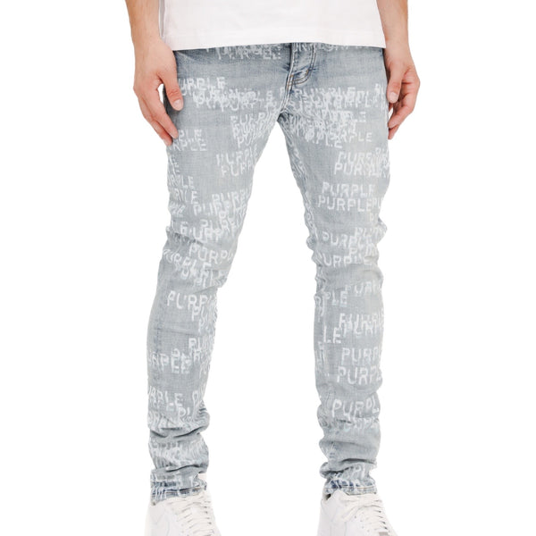 Purple Brand Stamp Print Jeans