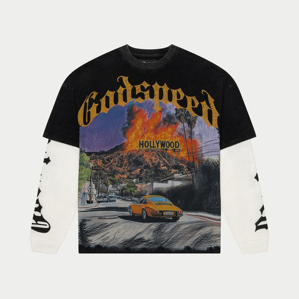 Godspeed “Los Scandalous” Layered Black L/S Tee