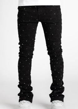 Guapi All Black Embellished Jeans