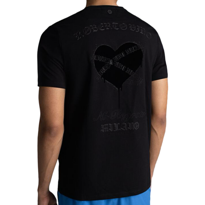 Roberto Vino Tech Heart Black Tee