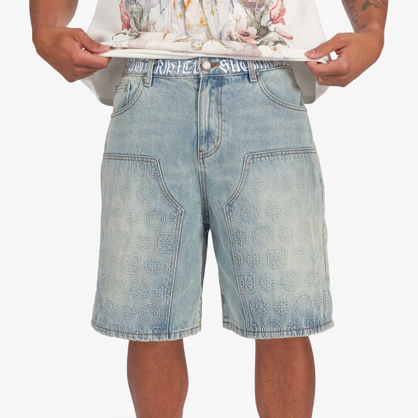 Sugarhill “Carloman” Embossed Stone Shorts