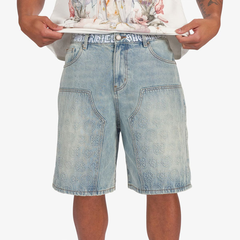 Sugarhill “Carloman” Embossed Stone Shorts