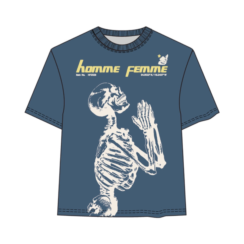 Homme Femme “Skeleton” Navy Tee