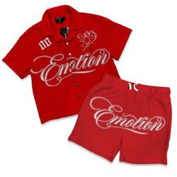 Mixed Emotion “Signature” Red Short Set