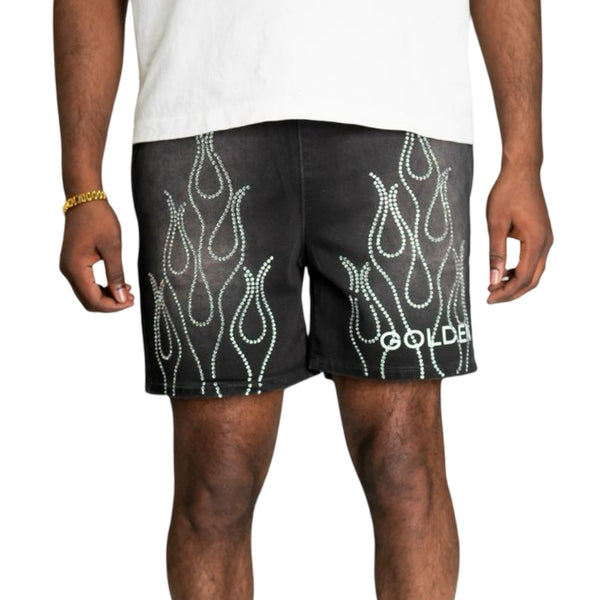 Golden “Summer Shorts” Eternal Flame Diamond Shorts