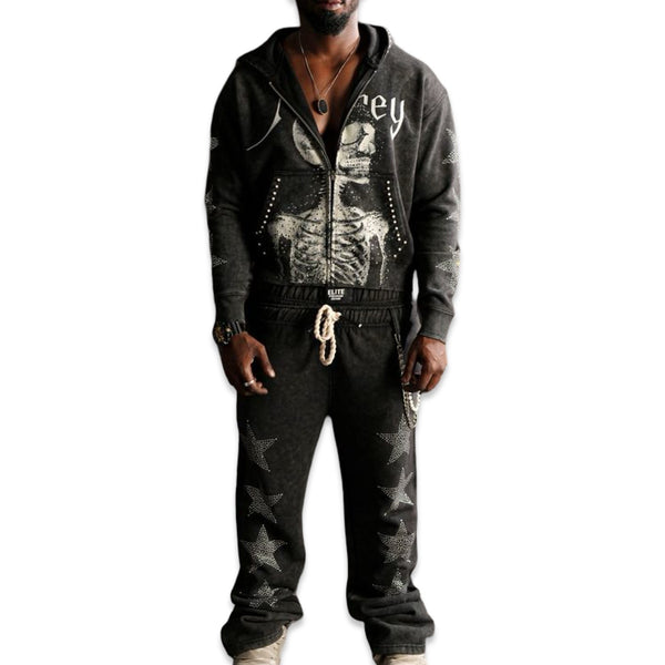 Elite “Skull Premium” Heavy Wash Track Set
