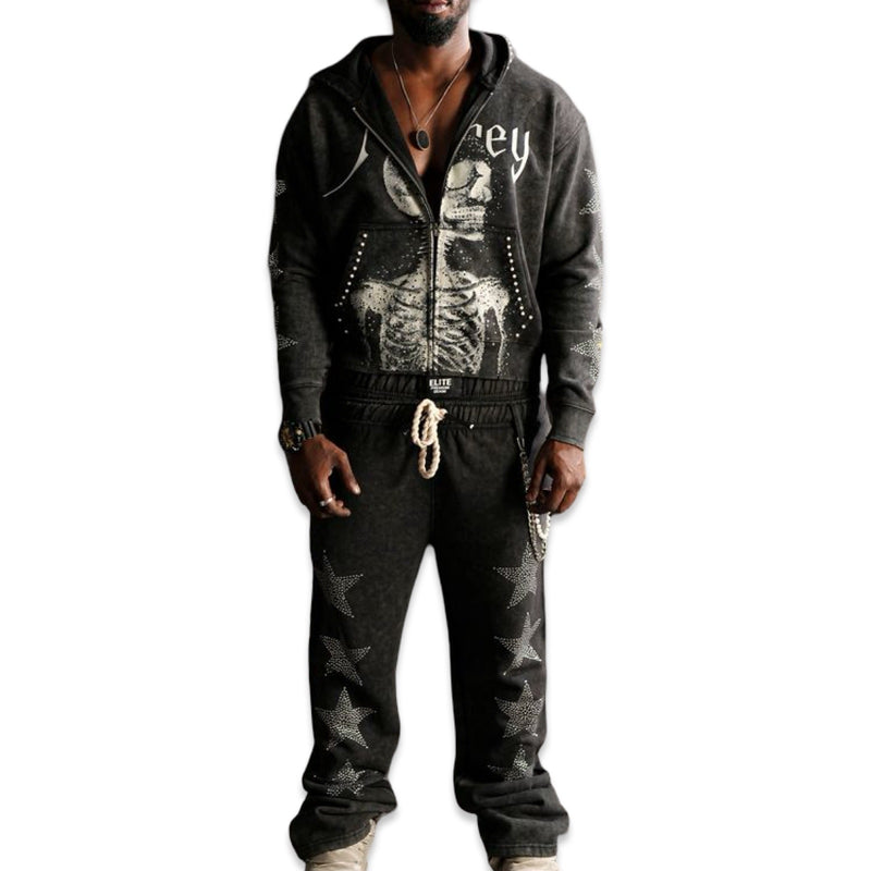 Elite “Skull Premium” Heavy Wash Track Set