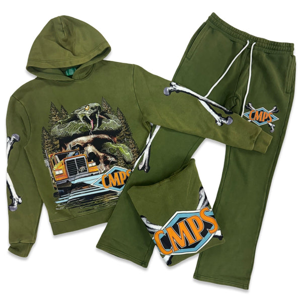 Campus Dead End Olive Jogging Set