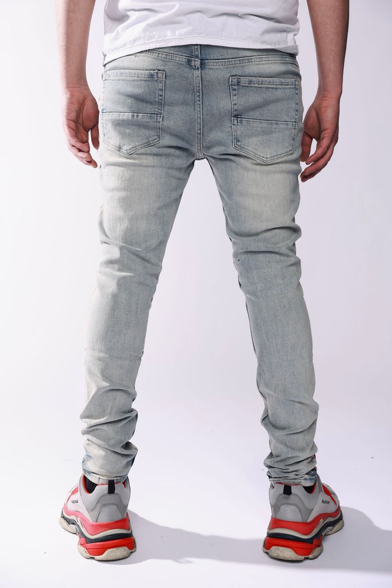 Pali “Khaki Blue” Wash Jeans (001)