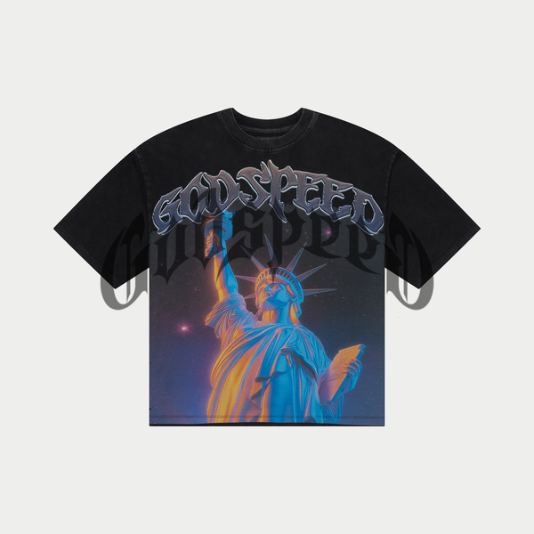 Godspeed “Purple City” Black Tee