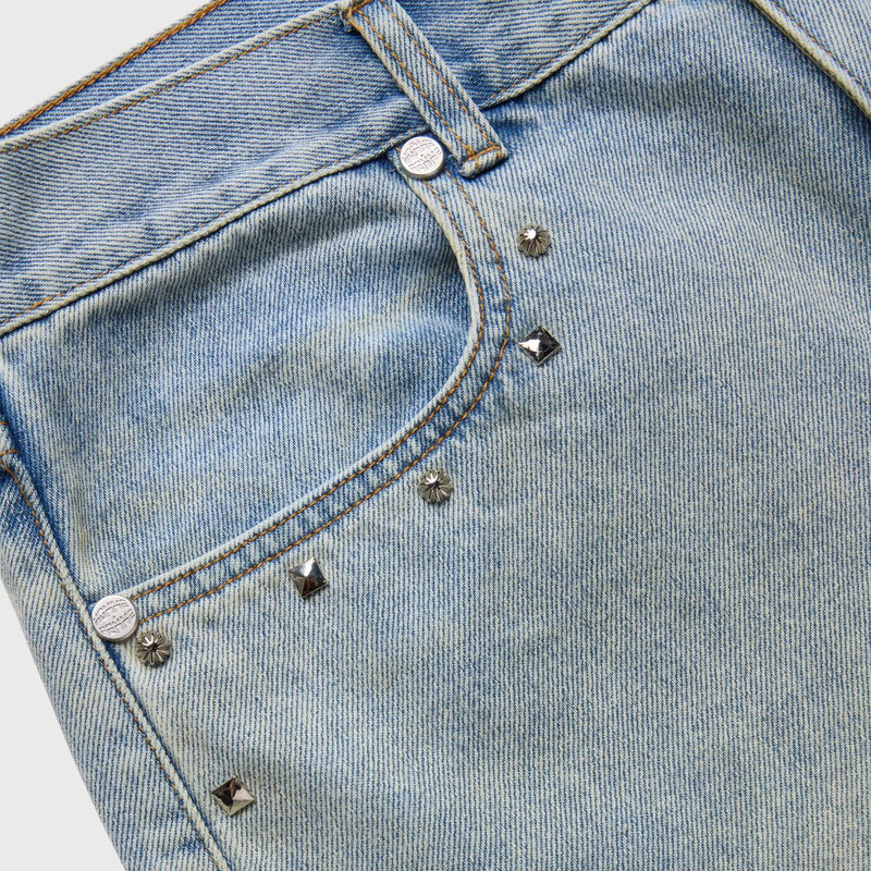 Homme Femme Studded Denim Shorts