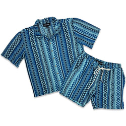 Reason Knitted Blue Short Set