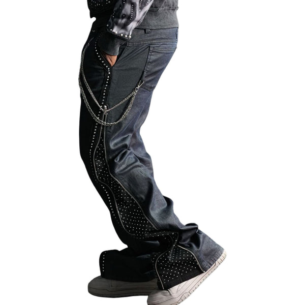 Elite “Secret Stone” Wax Zipper Jeans