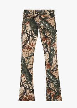 Valabasas “Mr. Extendo” Moss Green Stacked Flare Jeans