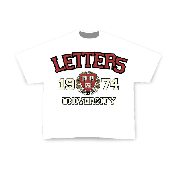 Red Letters “University” Tee