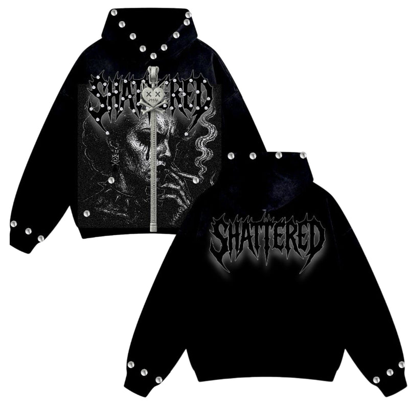 Shattered Hearts “Anxiety” Black Hoodie