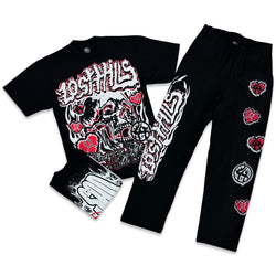 Lost Hills “Skull SB” Tee Jogging Set