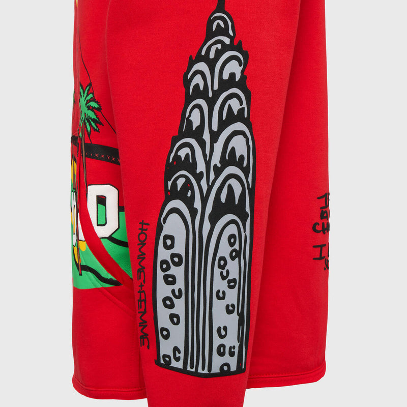 Homme Femme Cali To Nyc Red Hoodie