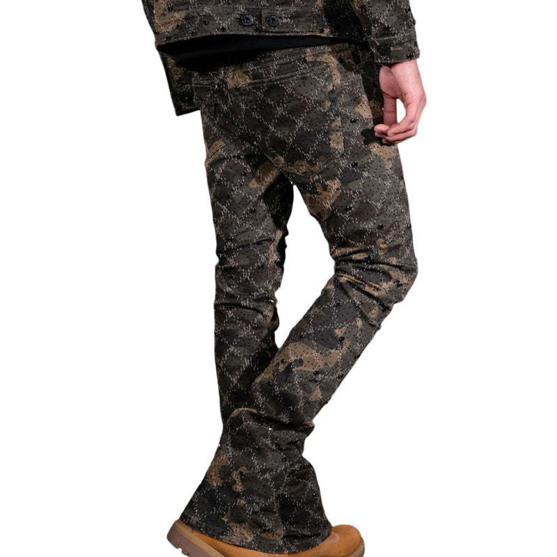 Vicious “Embellished Stone” Camo Jeans