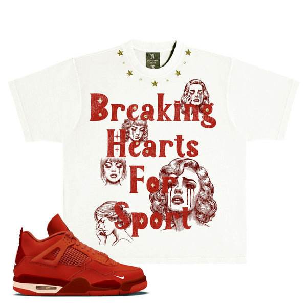 November Reine “Breaking Hearts” Fire Orange Tee