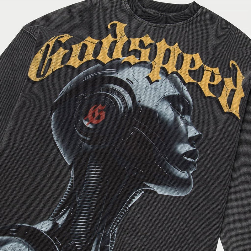 Godspeed “Alexa” Grey Wash Thermal L/S Tee