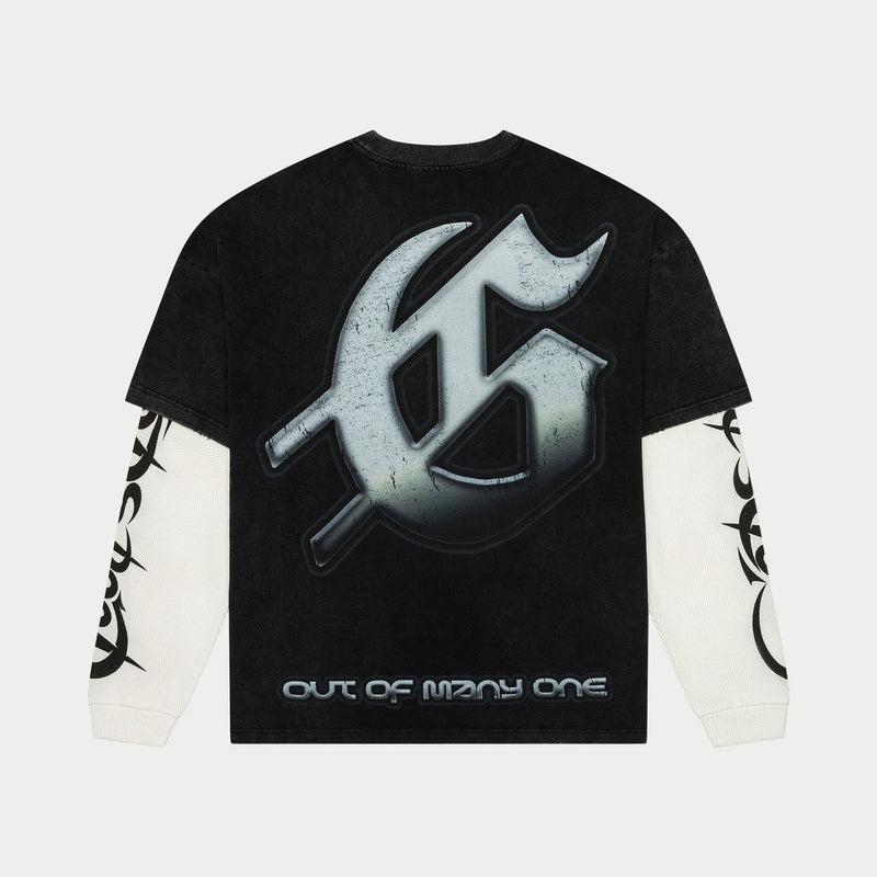 Godspeed “Sunken Liberty 2” Layered Black L/S Tee