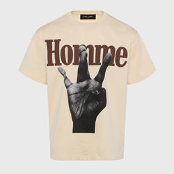 Homme Femme “Twisted Fingers” Brown Tee