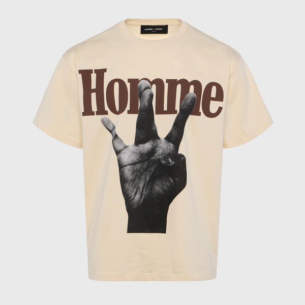 Homme Femme “Twisted Fingers” Brown Tee