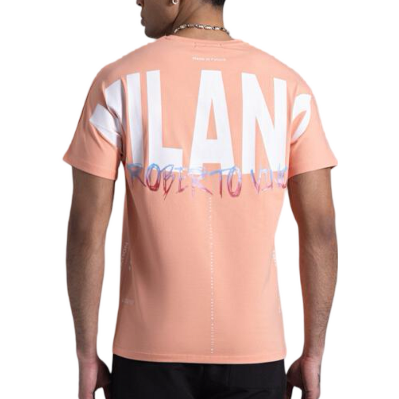 Roberto Vino Tech Logo Apricot Tee