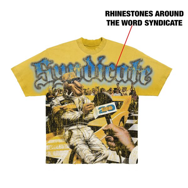 The Syndicate “Racing” Yellow Wash Tee