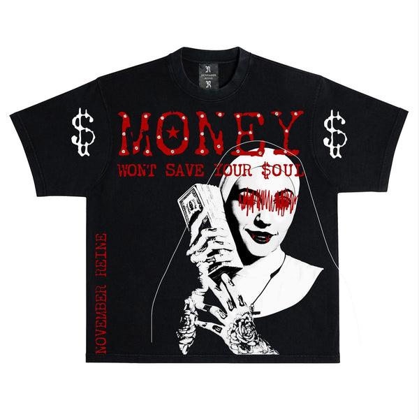 November Reine “Money Soul” Stones Black Tee