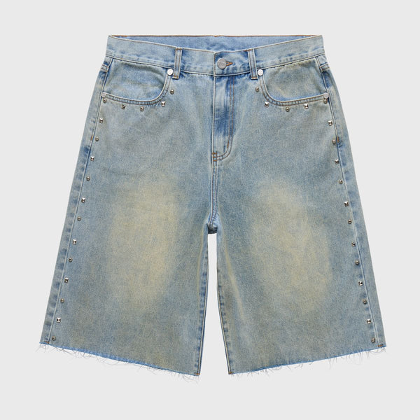 Homme Femme Studded Denim Shorts