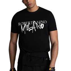 Roberto Vino Tech Milano Black Tee