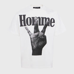Homme Femme “Twisted Fingers” Black/White Tee
