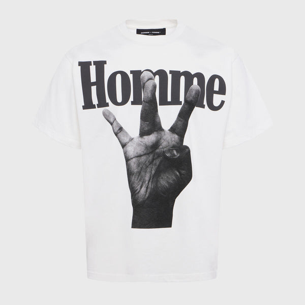 Homme Femme “Twisted Fingers” Black/White Tee